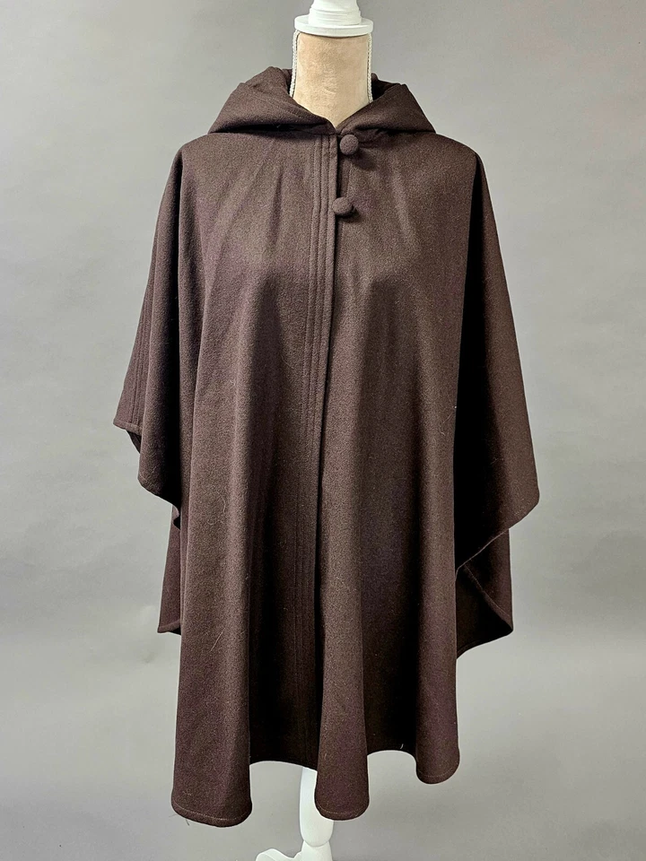 Vintage Texas Body Hangings Small /Medium Brown Long Cloak Cape Wool  - Image 1 of 4