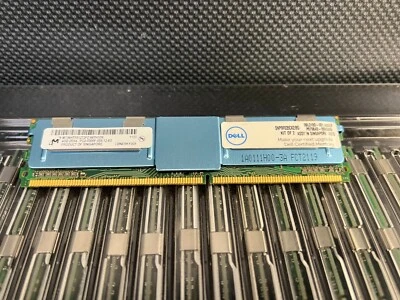 LOT OF 4(16GB) MICRON 4GB MT36HTF51272FZ-667H1D6 DDR2 PC2-5300F SERVER RAM - Image 1 of 4