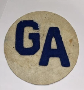 Gotham Avenue Grundschule Elmont NY Filz Patch 60’s White Circle mit blauem GA - Bild 1 von 4