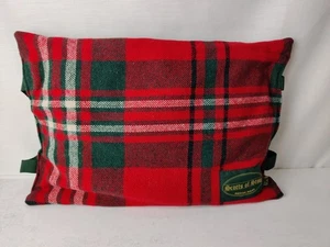 Scotts Of Stow Kneeling Pad Cushion British Made 100% Wool Red Green Tartan - Picture 1 of 9
