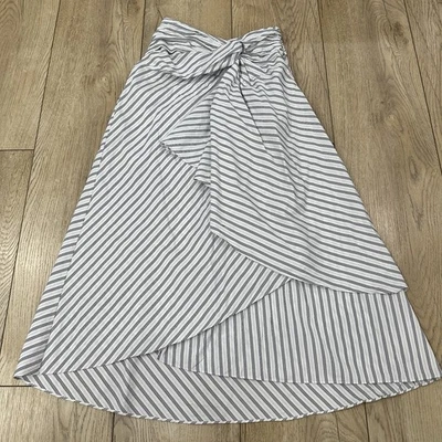 A.L.C Skirt Size 4 Women's White Striped Black Long Skirt - Image 1 of 4