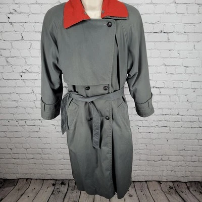 VTG Cyclone Grey Removable Wool Blend Liner Belted Buttoned Peacoat Size 4 - Image 1 of 4