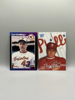 Curt Schilling 1989 Donruss RC #635 NM 1993 Studio #131 NM A3 - Image 1 of 4