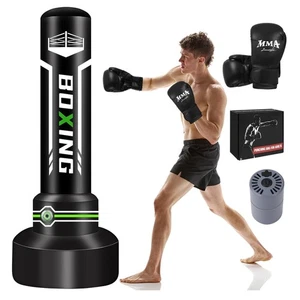 Boxsack Erwachsene 180cm Polyester PVC inklusive Boxhandschuhe und Pumpenset - Bild 1 von 10