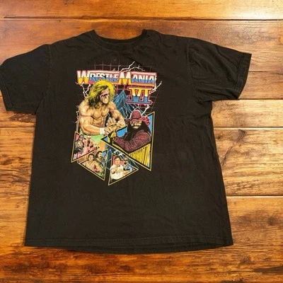 Camiseta Vintage Wrestle Mania VI Talla XL Hombre Foto 1 de 4