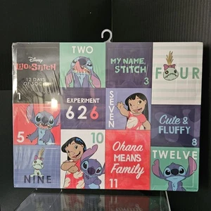 Disney Lilo & Stitch 12 Days Of Socks Advent Box Women's Socks Size 9-11 New - Picture 1 of 4