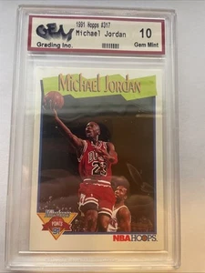 1991 Hoops #317 Michael Jordan GEM 10 - Picture 1 of 2