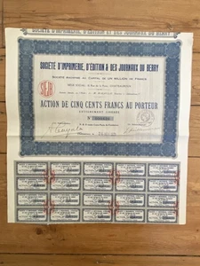 IMPRIMERIE, EDITIONS & JOURNAUX DU BERRY (CHAREAUROUX 36) (K) - Picture 1 of 1