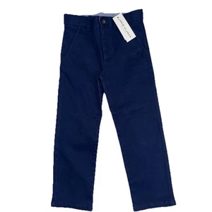 Janie And Jack Boys’ Navy Khaki Chino Pants, Adjustable Waist, Size 4, NWT - Picture 1 of 7