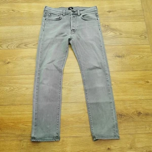 Pantalones de mezclilla Edwin ED-80 para hombre W30 L29 gris calce ajustado pierna cónica botón - Imagen 1 de 13