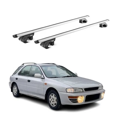 Roof Rack Cross Bars Luggage Carrier for Subaru Impreza 1992-2011 Wagon Grey 2x - Изображение 1 из 4