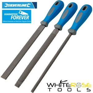 Silverline Rasp File Set Flat Half-Round & Round Wood Hardened 200mm 3pc - Picture 1 of 1