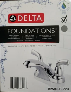 Delta Foundations 4 Zoll Mittelgarnitur Badarmatur in Chrom, B2510LF-PPU - Bild 1 von 1
