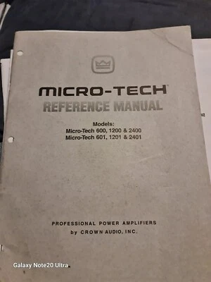 Crown Micro-Tech Reference Manual  - Image 1 of 4