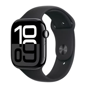 BRAND NEW Apple Watch Series 10 (GPS) 46mm w Sport Band M/L Jet Black MWWQ3LW/A - Photo 1 sur 1