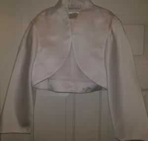 David's bridal White Satin Jacket  - Picture 1 of 8