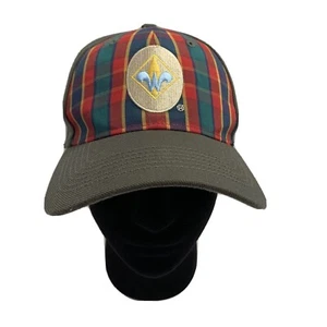 BSA Boy Scouts Cub Scout Webelos Cap Hat M/L Plaid Green Logo - Picture 1 of 7