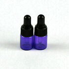 3~100X 2ml Empty Black Plastic Head Glass Pipette Bottles Eye Dropper Drop Oils