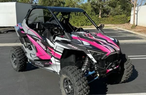 2020-22 Polaris RZR PRO XP PRO R graphics decal wrap kit Design #1533 pink - Foto 1 di 22