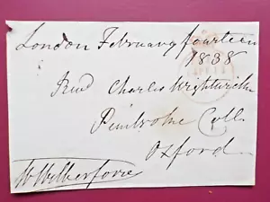 More details for william wilberforce, signed free front 1838