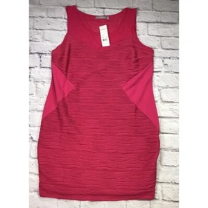 NY Collection Womens Size 2X PINK Bodycon Bandage Sheath Dress - Picture 1 of 2