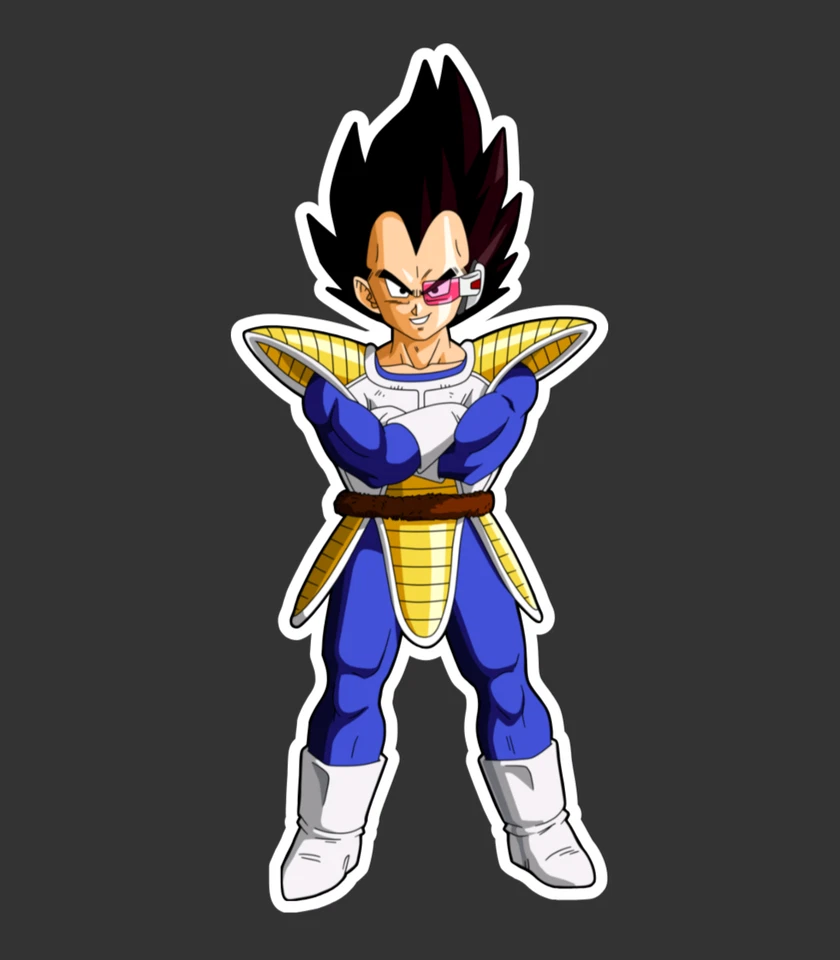 Dragon Ball Z Vegeta Die Cut Sticker Decal - Image 1 of 1