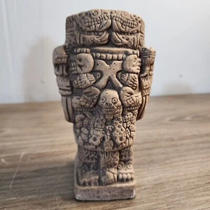 NOVICA Grey Archaeological Ceramic Sculpture, 6.25" Tall, 'Serpent Skirt' - Picture 1 of 7