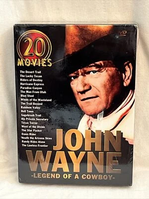 John Wayne - Legend Of A Cowboy-20-movie Set -5 Double Sided DVD’s New 💿 - Image 1 of 3