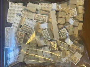 LEGO LOT OF 60 WHITE 2x2 2x3 2x4 2x6 2x8 3001, 3002, 3003, 2456, 3007 Free Ship - Picture 1 of 4