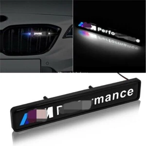 For BMW Front Grille Kidney Bumper Grilles M Performance LED Light Cover Bar - Picture 1 of 7