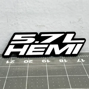 2x White/Black 5.7L hemi Emblems 5.7L Hemi Side Fender Badge 3D for 5.7L Emblem - Picture 1 of 1