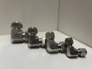 Stainless Metric 316L Union Elbow Compression Fittings - Picture 1 of 3