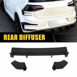 For VW Golf GTI MK7 Rear Blade Fin Diffuser & Side Splitters Spoiler Body Kit UK - Picture 1 of 14