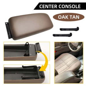 Center Console Lid & Latch Fit For 1995-2000 Toyota Tacoma 96-98 4Runner Oak Tan - Picture 1 of 20
