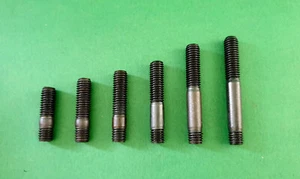 Stehbolzen DIN 938 Stiftschrauben 8.8 Einschraubende=1d Stahl M6/M8/M10/M12/M16 - Bild 1 von 3