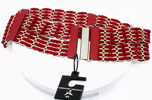 Cinturón elástico rojo ancho de lavandería chino para mujer talla S - Imagen 1 de 6