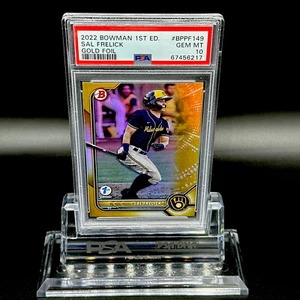 2022 Bowman 1st Edition Sal Frelick Gold Foil 7/50 #BPPF149 PSA 10 Brewers 🔥🔥 - Picture 1 of 3