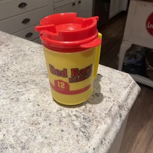 Vintage Red/Milk BarnGas Station 12 Ounce Coffee Mug 1980s Made In USA Aladdin - Picture 1 of 7