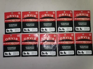 Orvis SUPERSTRONG Plus Nylon Knotless Tapered Leader 10 Pack, 9ft 4X - Picture 1 of 2