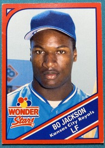 1990 Wonder Bread Baseball Wonder Stars Bo Jackson Card #1 Kansas City Royals