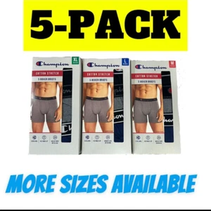 Champion Men's 5-Pack Cotton Stretch Boxer Briefs, Multicolor MOISTURE WICKING - Picture 1 of 7