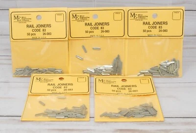 5 x Micro Engineering 26-083, Code 83 Rail Joiners, 50 Pieces Each, HO Scale - Image 1 of 2