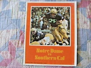 1973 NOTRE DAME USC PROGRAM College Football FIGHTING IRISH NATIONAL CHAMPS! AD - Picture 1 of 3