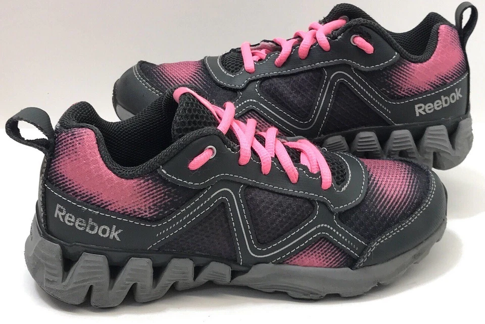 Zapatillas Reebok Zigtch Neón Rosa Gris Juvenil Zapatos Negros Ortholite Talla 2 Foto 1 de 4