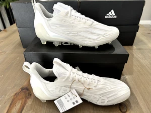 $120 Adidas ADIZERO 12.0 Football Cleats Triple White GX5413 Men’s Size 10.5 - Picture 1 of 7