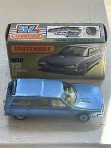 Matchbox Lesney, #12, Citroen CX, Superfast, Blue, MIB. - Picture 1 of 5