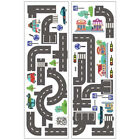 2 Sheets Paper Car Track Stickers Child Kids Wall Decals Playroom