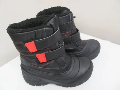 Botas de nieve de invierno Wonder Nation para niños negras/rojas talla 12 Foto 1 de 4