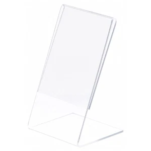 Plymor Clear Acrylic Sign Display / Literature Holder (Angled), 3" W x 5" H - Picture 1 of 1