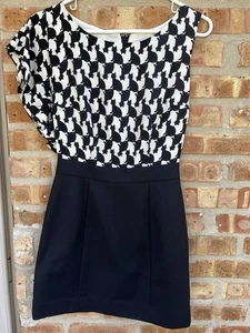 Lilly Pulitzer Delilia Cameo ausgefallene Füße Katze Party Kleid in schwarz weiß Größe 0 - Bild 1 von 9